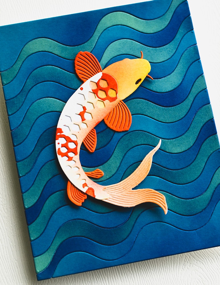 Birch Press Stanzschablone - 57613 Block Print Elegant Koi