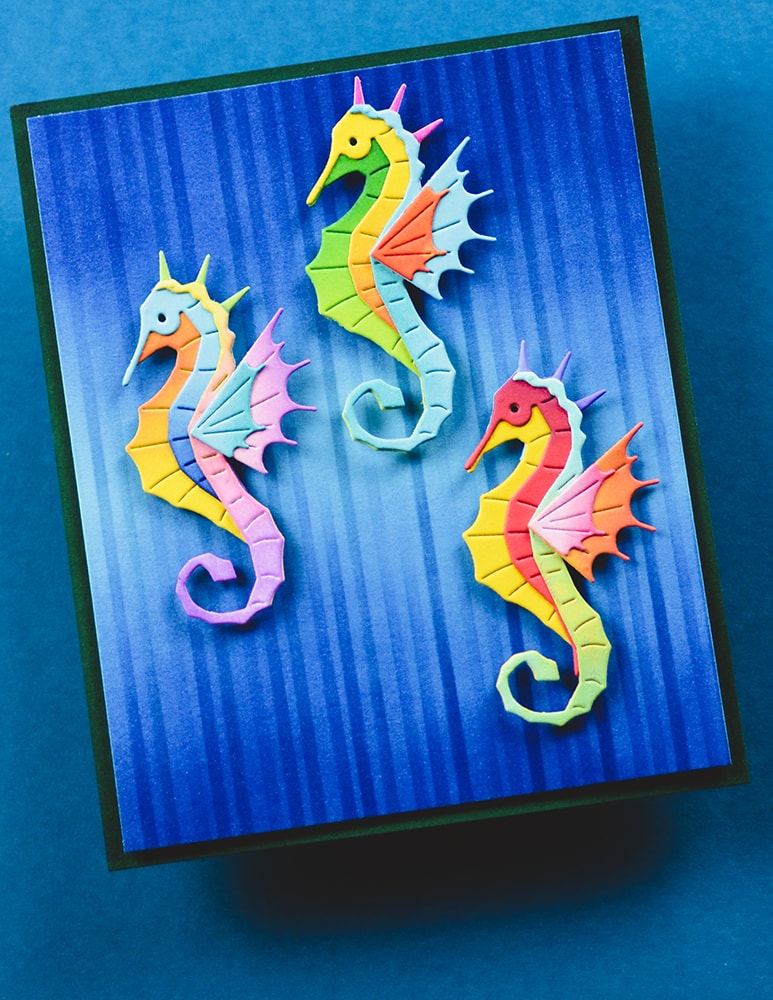 Birch Press Stanzschablone - 57616 Block Print Proud Seahorse