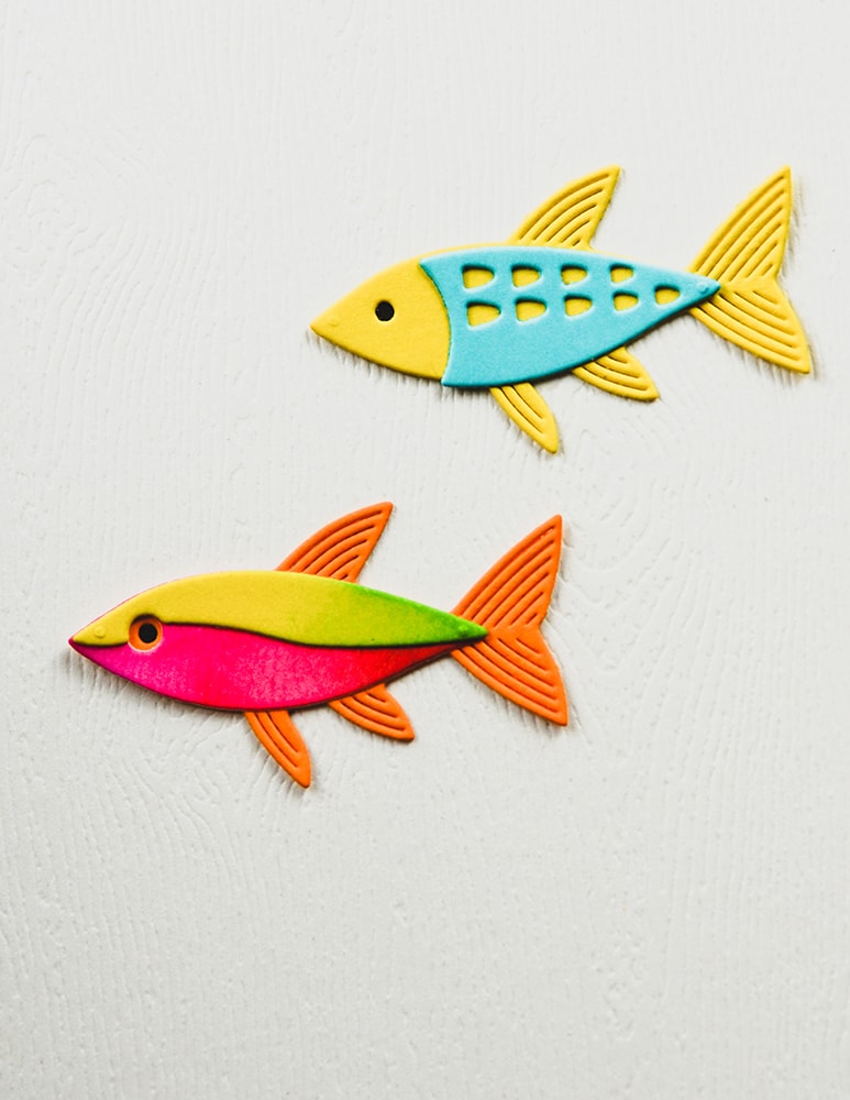 Birch Press Stanzschablone - 57621 Block Print Swimmer Fish