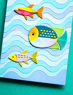 Birch Press Stanzschablone - 57621 Block Print Swimmer Fish