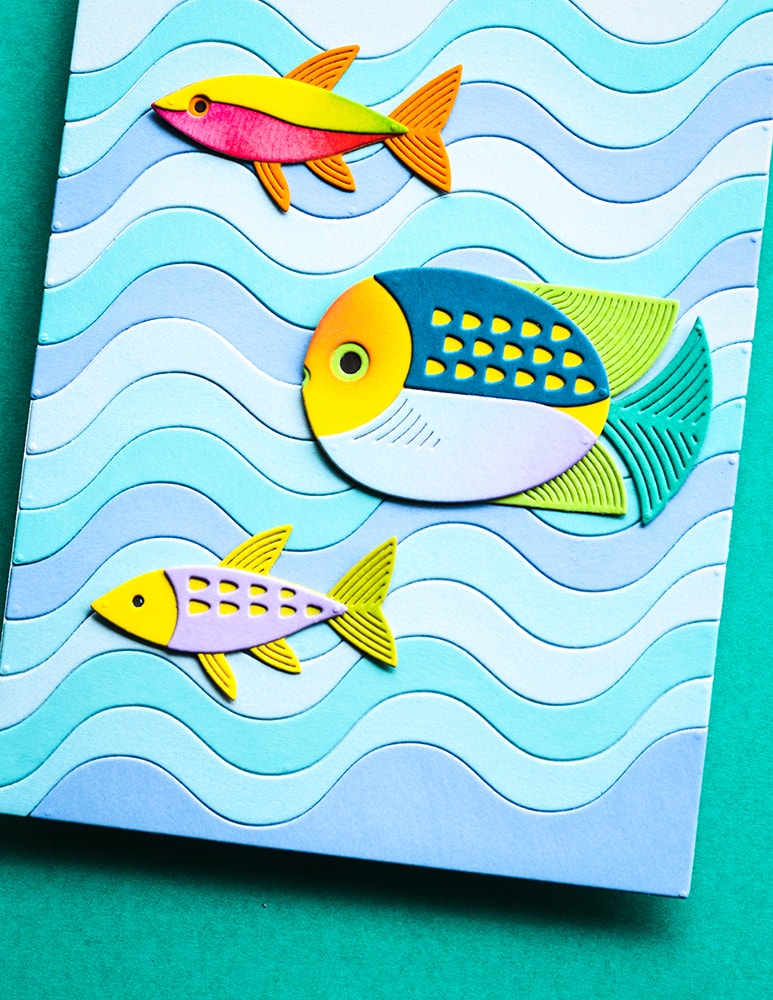 Birch Press Stanzschablone - 57621 Block Print Swimmer Fish