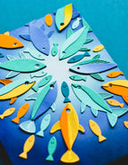 Birch Press Stanzschablone - 57621 Block Print Swimmer Fish