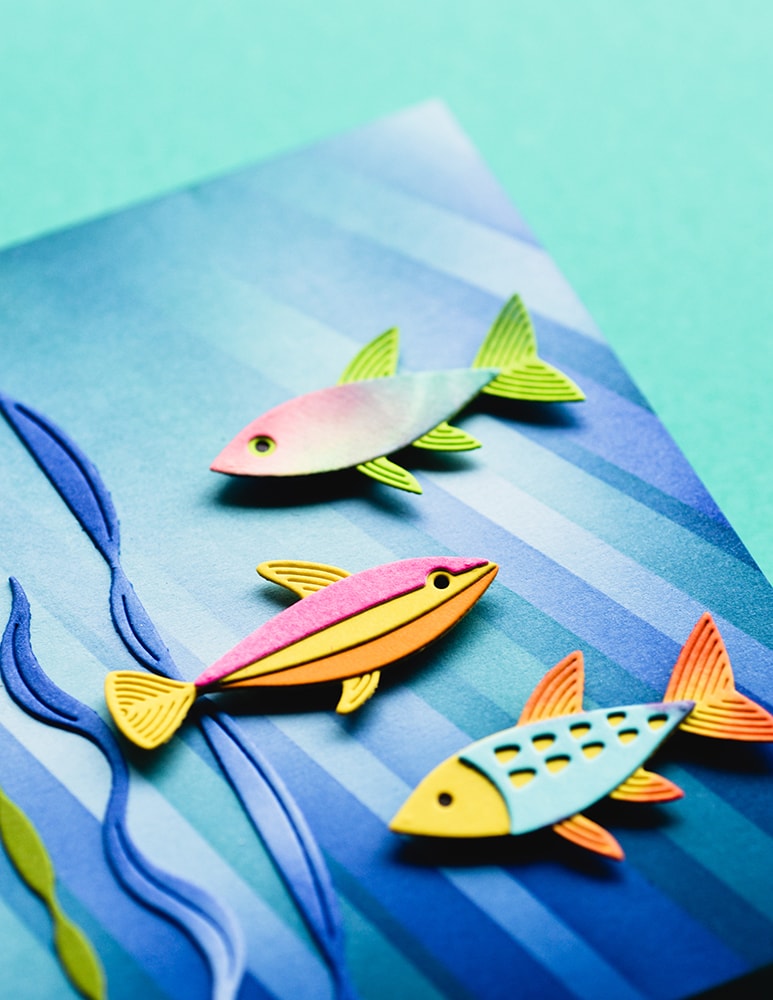Birch Press Stanzschablone - 57623 Block Print Pond Fish
