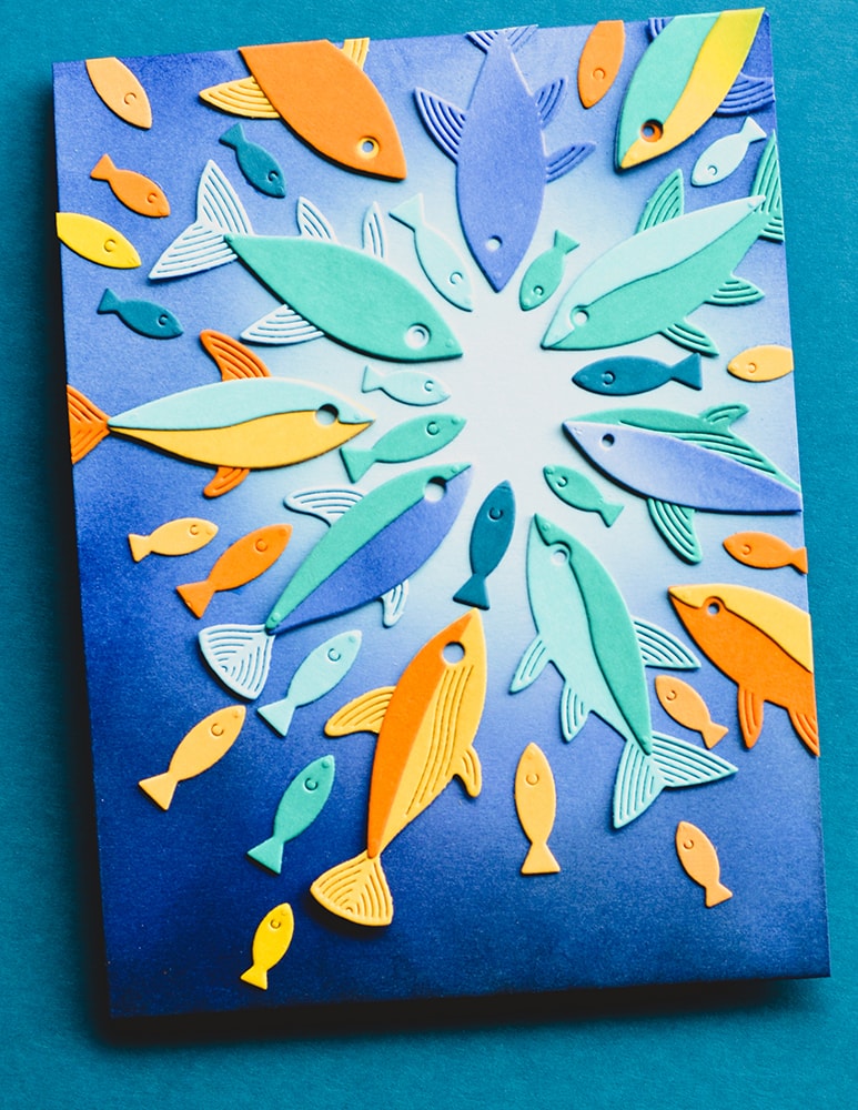 Birch Press Stanzschablone - 57623 Block Print Pond Fish