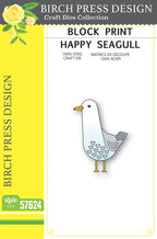 Birch Press Stanzschablone - 57624 Block Print Happy Seagull