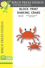 Birch Press Stanzschablone - 57626 Block Print Dancing Crabs
