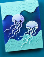 Birch Press Stanzschablone - 57629 Block Print Floating Jellyfish