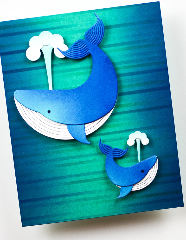 Birch Press Stanzschablone - 57630 Block Print Whale Duo