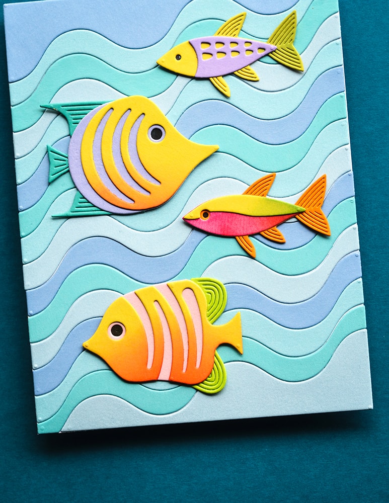 Birch Press Stanzschablone - 57631 Block Print Striped Fish