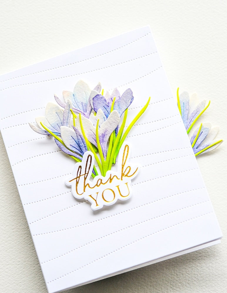 Birch Press Hot Foil Plate - Thank You Noted Script (inkl. Stanzschablone) Set