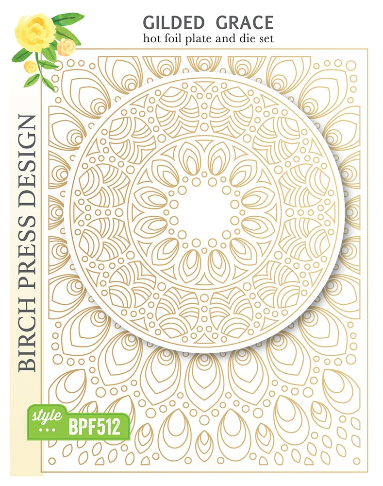 Birch Press Hot Foil Plate - Gilded Grace (inkl. Stanzschablone) Set (inkl. Stanzschablone)