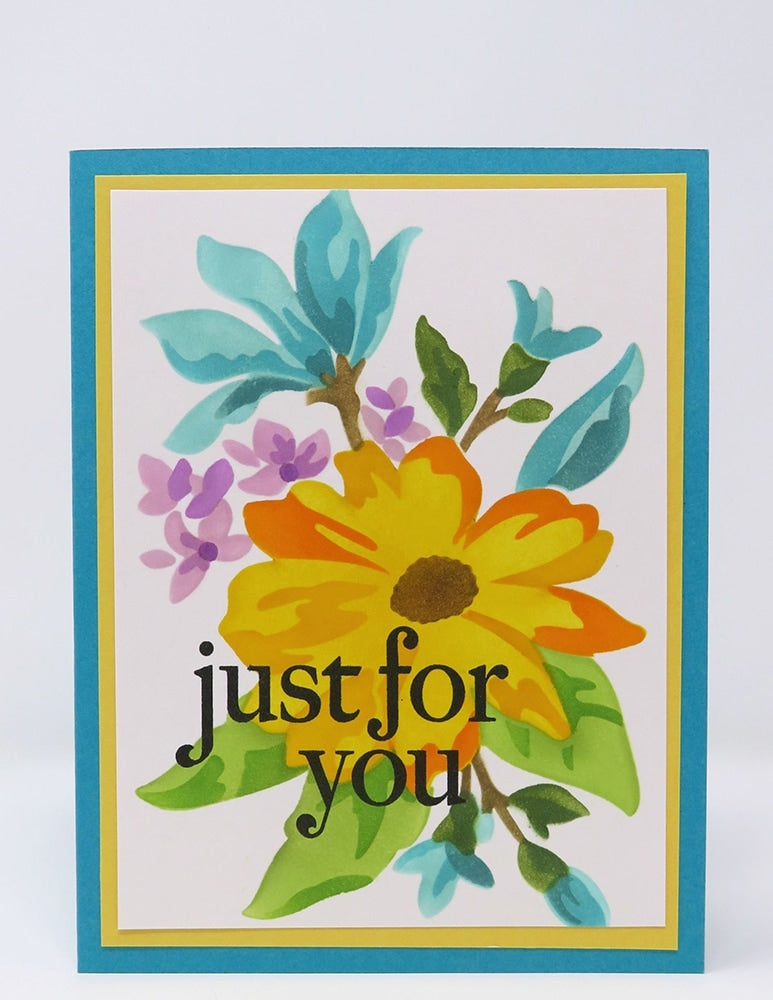 Memory Box Template Set - 88620 Gracious Floral Stencil Set