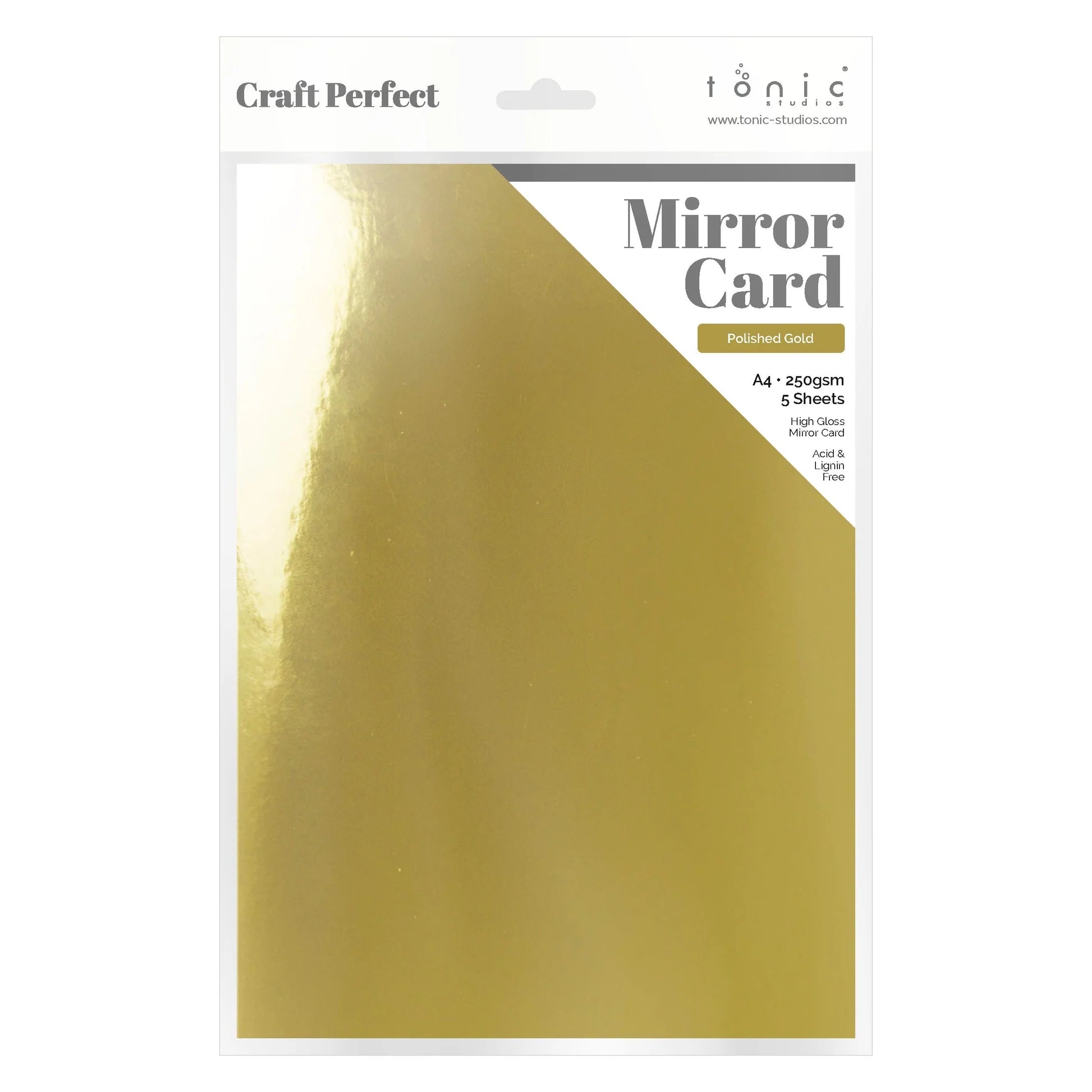 Tonic Studios Spiegelkarton DIN A4 - Polished Gold