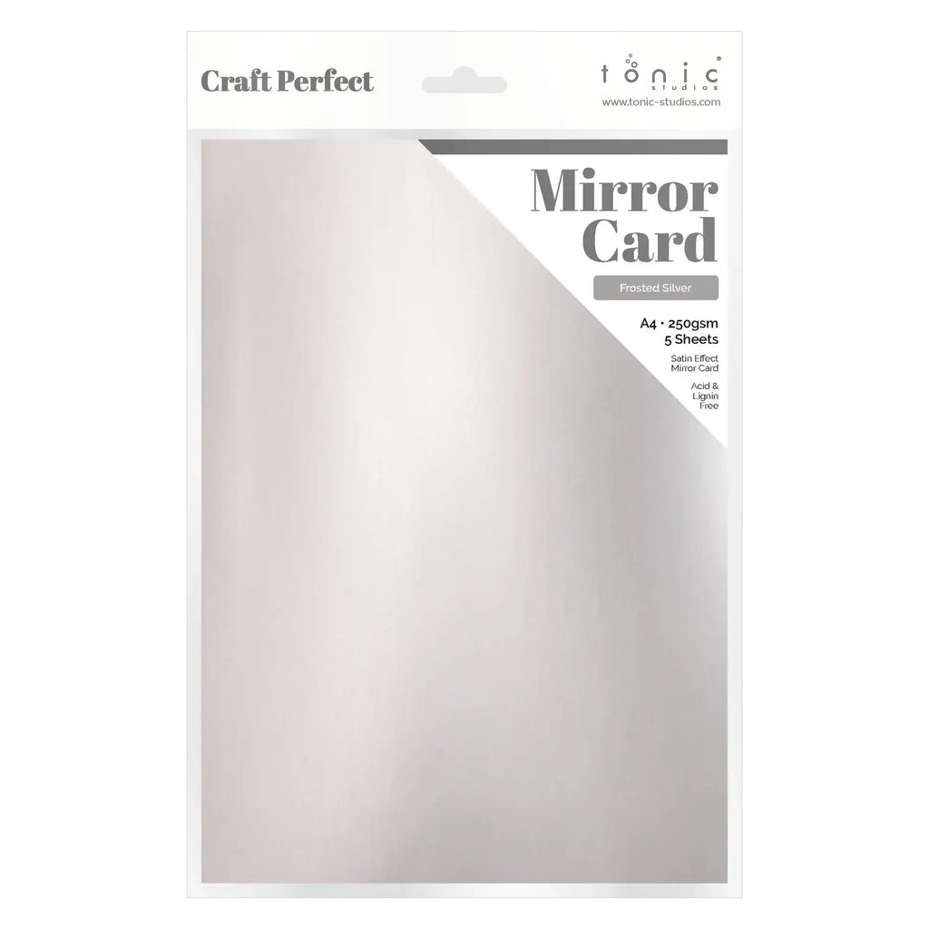 Tonic Studios Metallic Karton DIN A4 - Frosted Silver