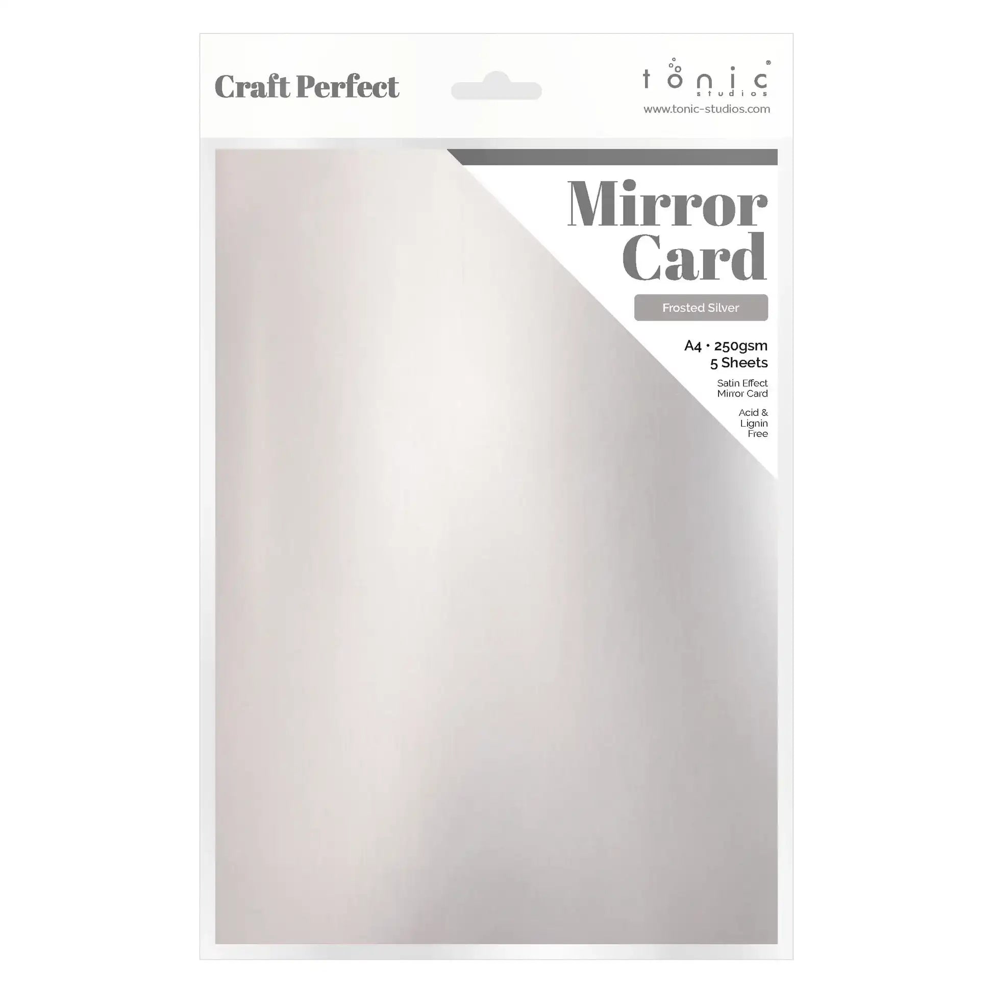 Tonic Studios Metallic Karton DIN A4 - Frosted Silver