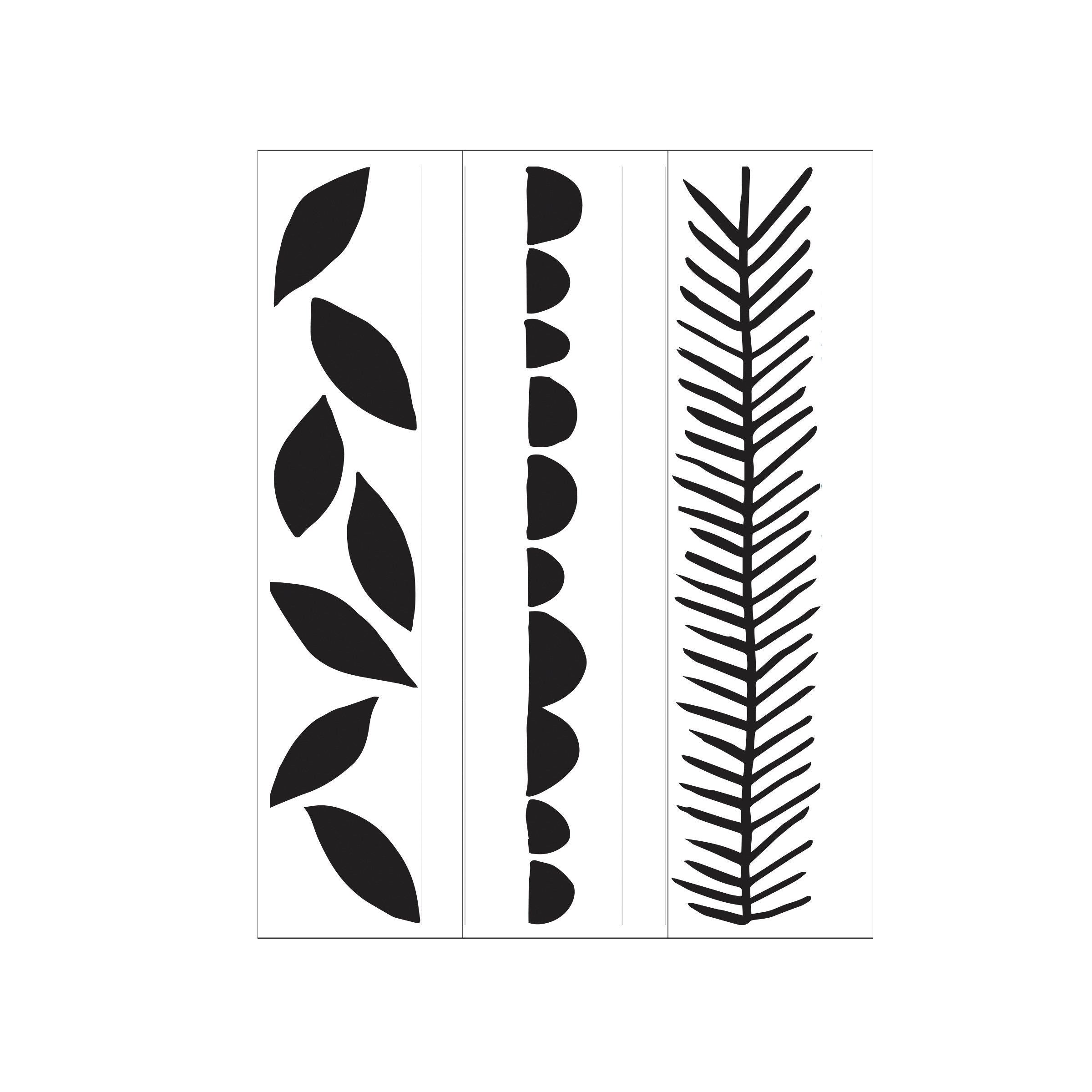 Darice Rand-Prägeschablonen - Vertical Leaves