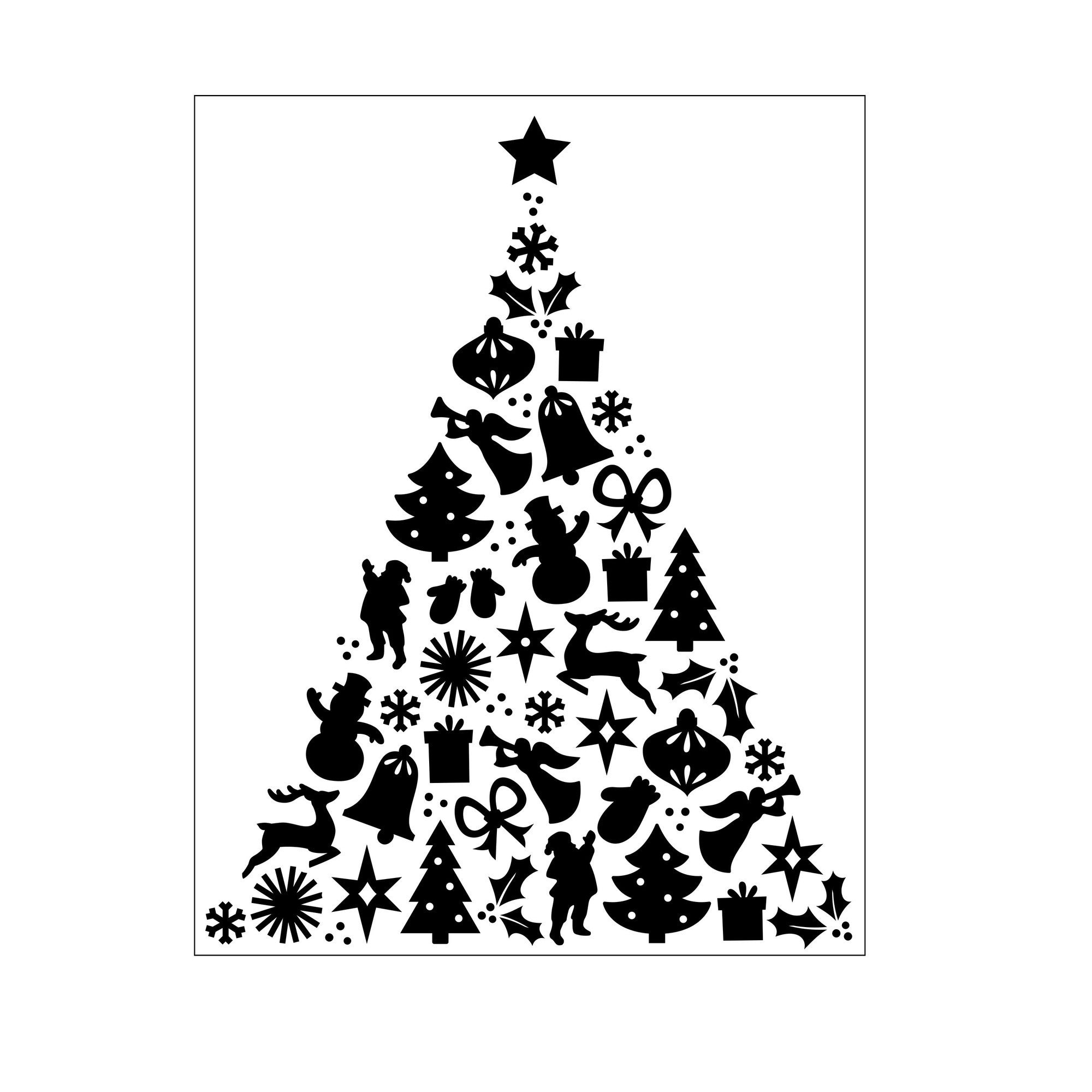 Vaessen Prägeschablone - Weihnachtsbaum