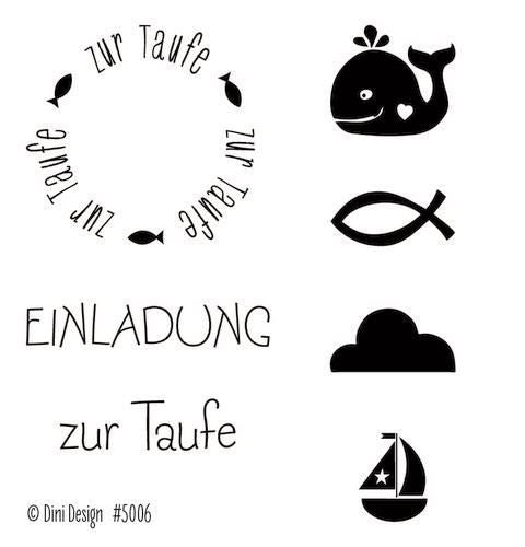 Dini Design Mini Clear Stamps - Taufe