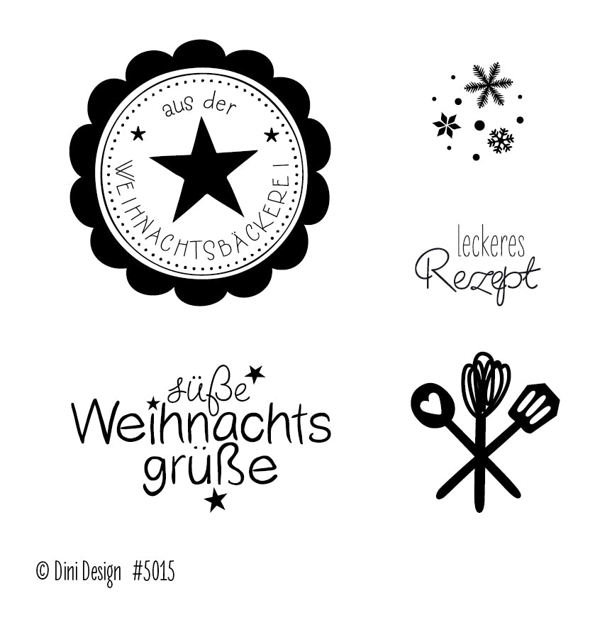 Dini Design Mini Clear Stamps - Weihnachtsbäckerei