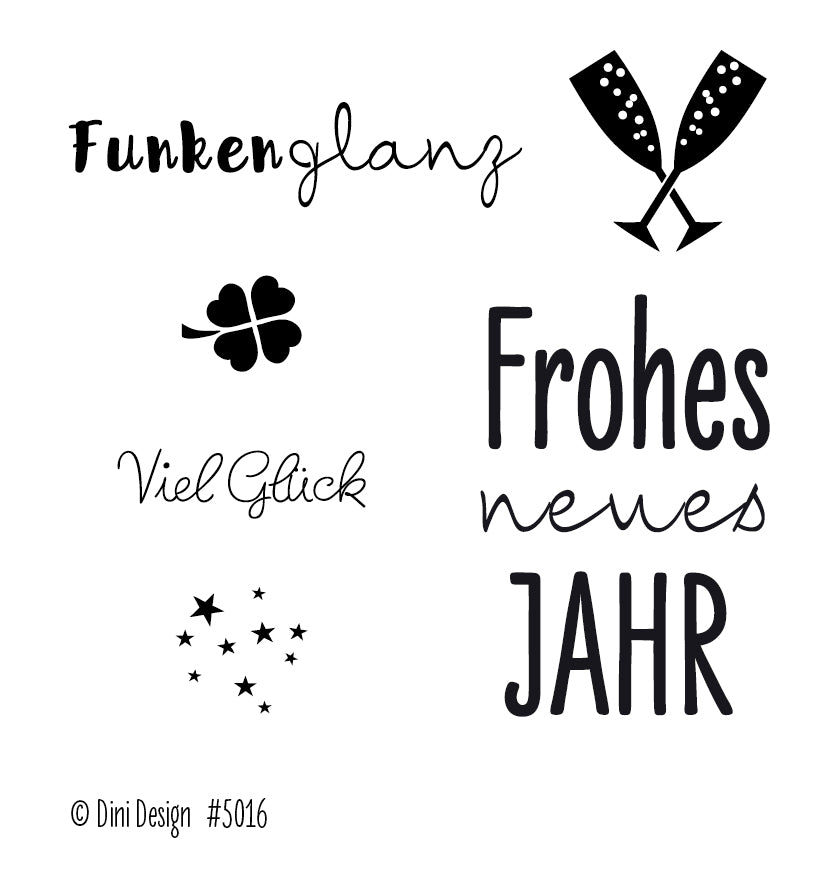 Dini Design Mini Clear Stamps - Silvester