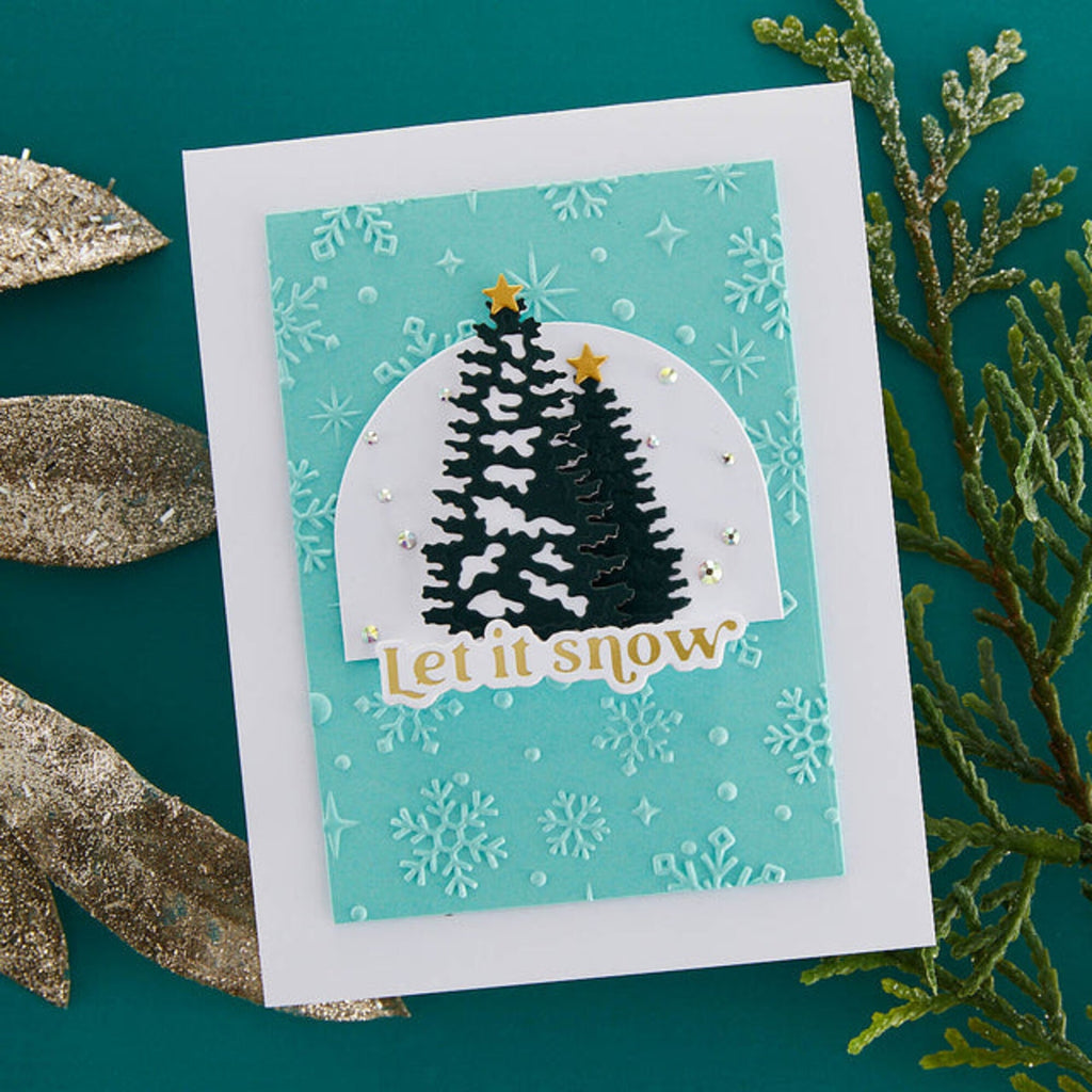 Spellbinders Sparkling Snow 3D Embossing Folder GROSS