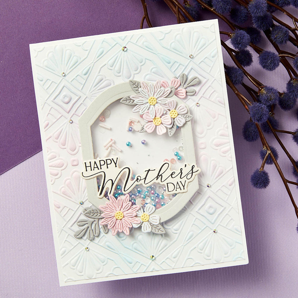 Spellbinders Luxe Backdrop and Border Embossing Folder & Stanzschablone