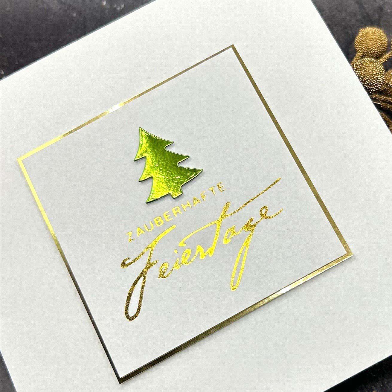 Karten-Kunst Hot Foil Plate kk-HF041 - Kombi Zauberhafte Feiertage