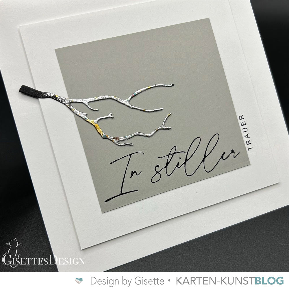 Karten-Kunst Hot Foil Plate kk-HF023 - Luxe In stiller Trauer