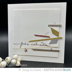 Karten-Kunst Hot Foil Plate kk-HF019 - Schriftzug Frohe Weihnachten