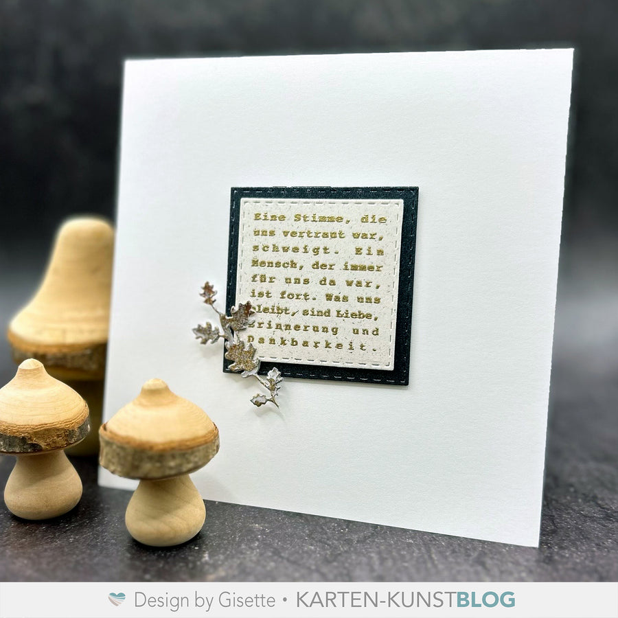 Karten-Kunst Clear Stamps KK-0266 - Quadratische Texte