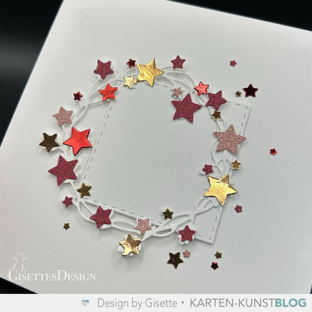 Karten-Kunst Stanzschablone kk-D177 - Stitched Squares