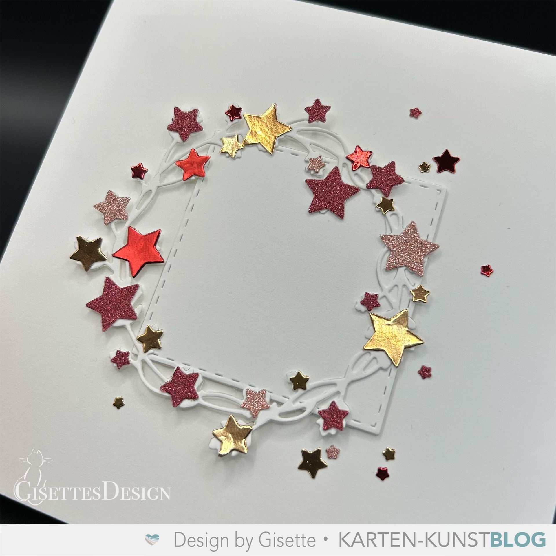 Karten-Kunst Stanzschablone kk-D177 - Stitched Squares