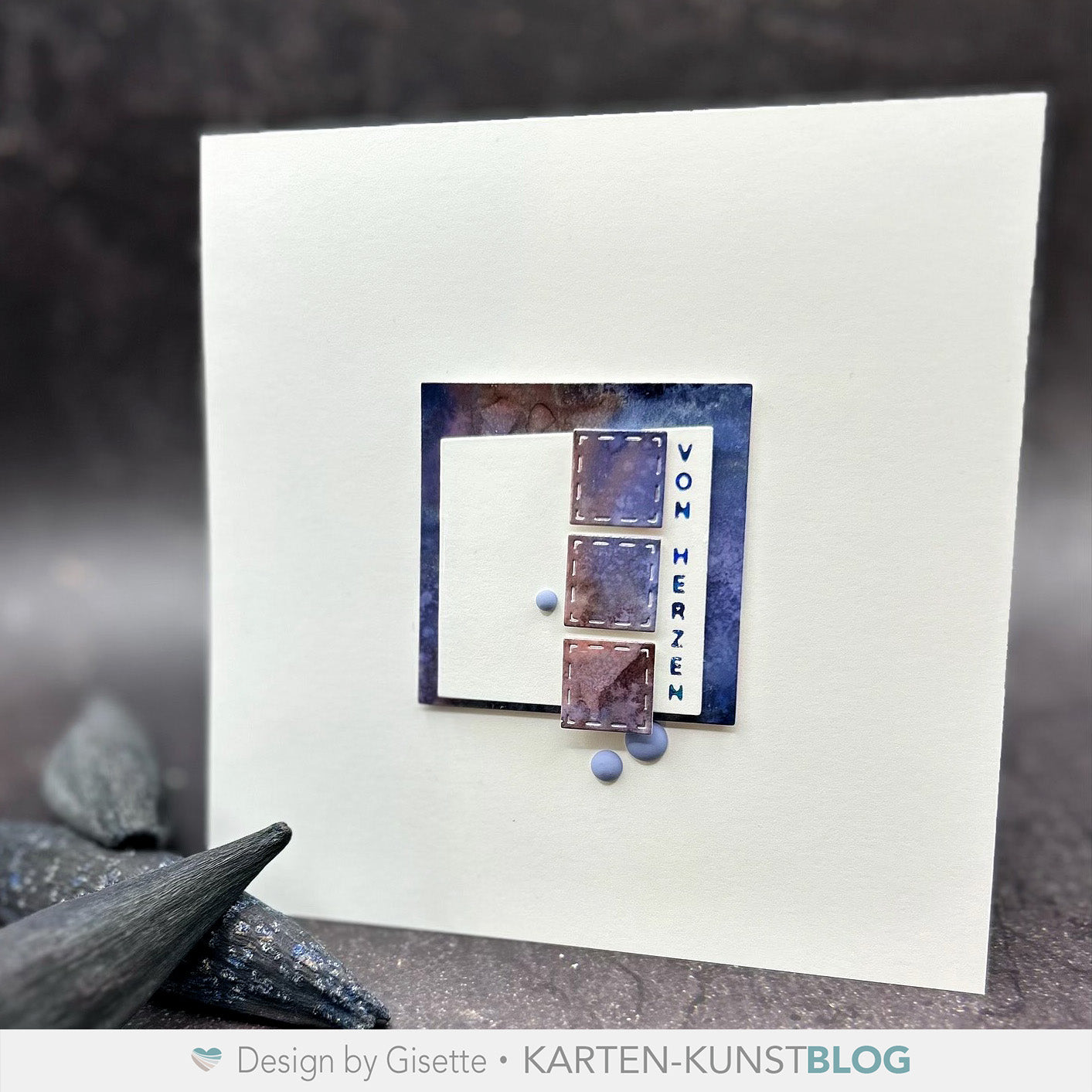 Karten-Kunst Hot Foil Plate kk-HF039 - Mini Worte Vertikal
