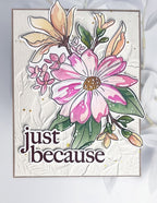 Memory Box 3D Prägeschablone & Stanze - EF1026 Gracious Floral 3D Embossing Folder + passende Stanzschablone