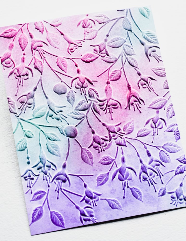 Memory Box 3D Prägeschablone - EF1046 Fuchsia Cascade + Stanzschablone