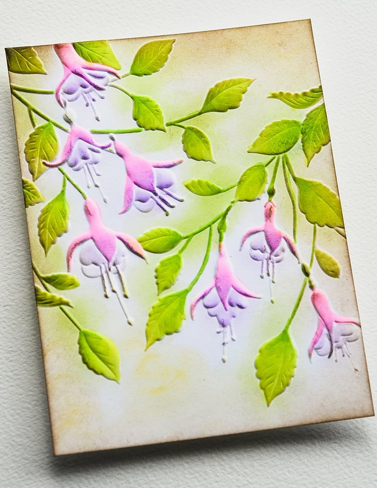 Memory Box 3D Prägeschablone - EF1047 Fabulous Fuchsia + 3 Stanzschablonen