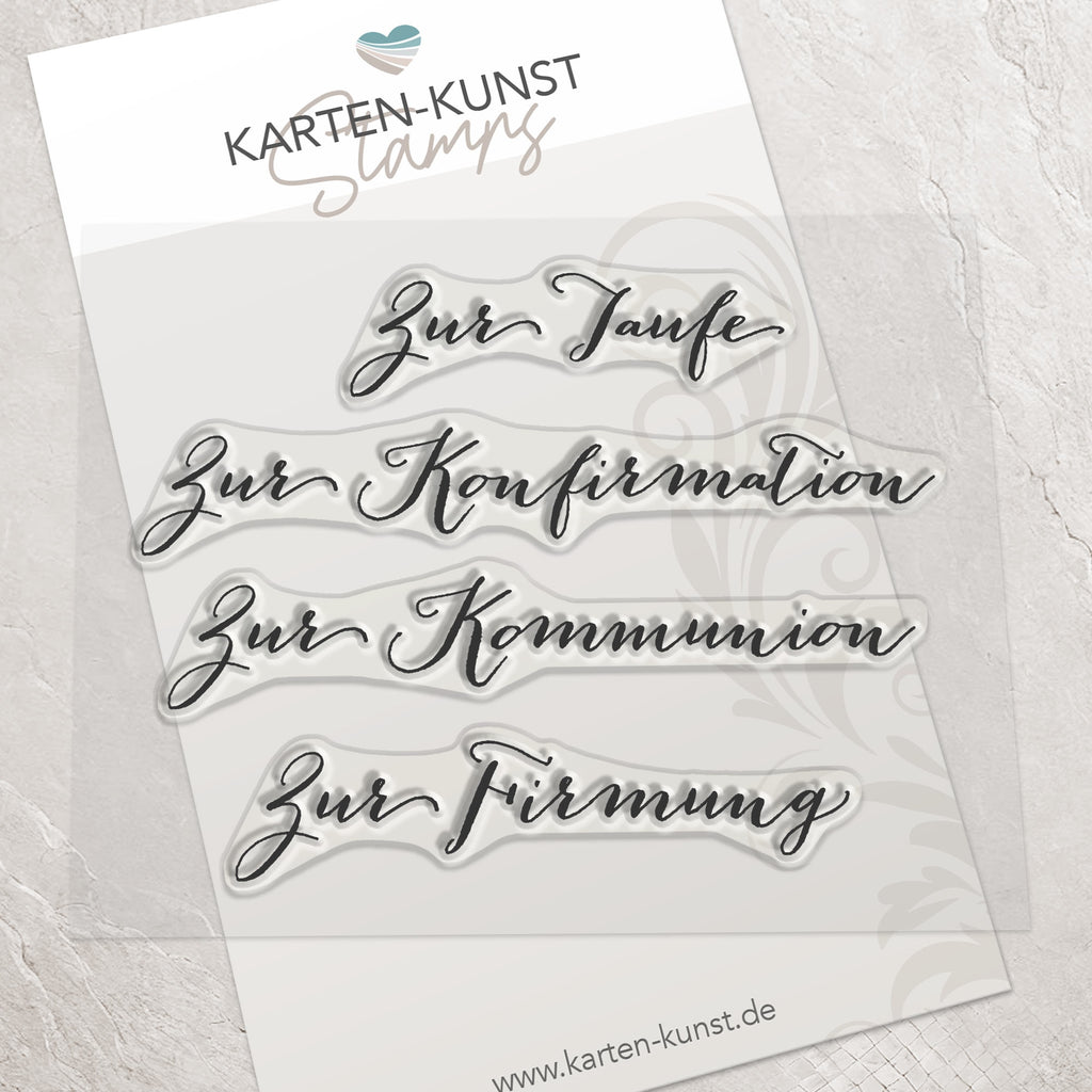 Karten-Kunst Clear Stamps KK-0074 - Große Worte Christlich: Taufe, Konfirmation, Kommunion & Firmung