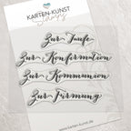 Karten-Kunst Clear Stamps KK-0074 - Große Worte Christlich: Taufe, Konfirmation, Kommunion & Firmung