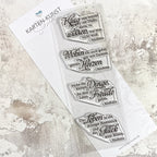 Clear Stamps mit inspirierenden Sprüchen, Silikonstempel Text-Stempel Deutsch Scrapbooking Karten-Kunst Weise Worte Konfuzius KK-0041