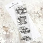 Silikonstempel Sprüche deutsch Motivation & Mut machen Clear Stamps Sprüche KK-0082 Karten-Kunst Clear Stamp Set Weise Worte Glück 
