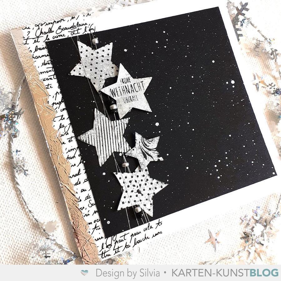 Karten-Kunst Clear Stamps KK-0273 - Gemusterte Sterne