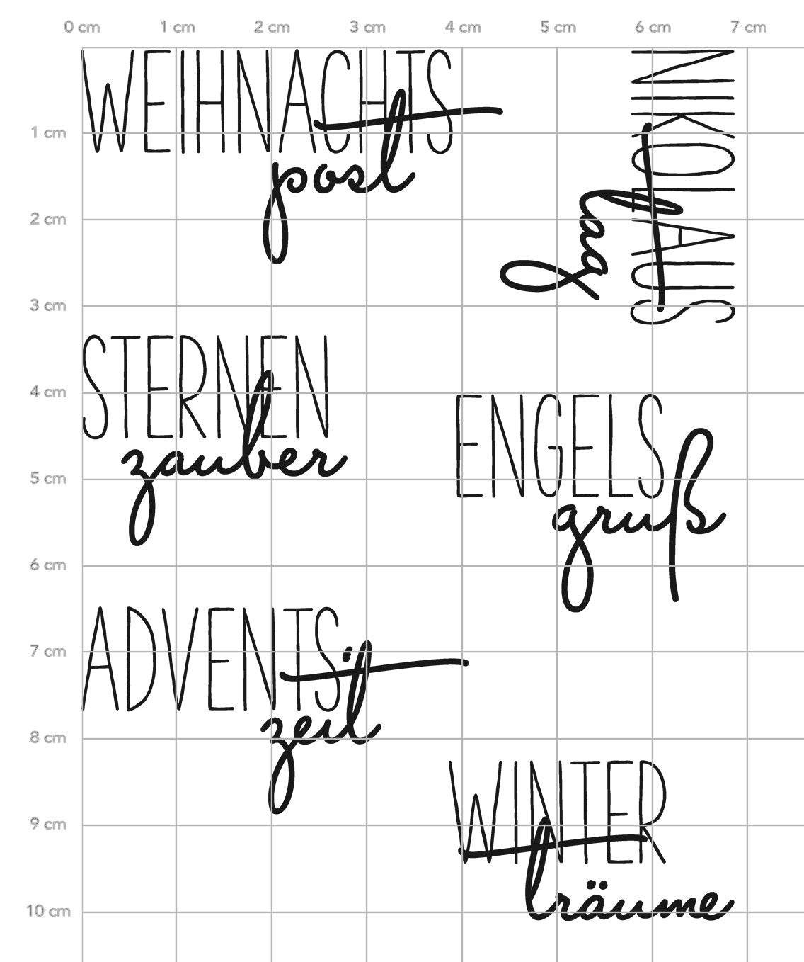 Silikonstempel Weihnachten Clear Stamps Motivstempel Deutsche Texte für Scrapbooking Karten-Kunst - Capri Weihnachtspost KK-0045