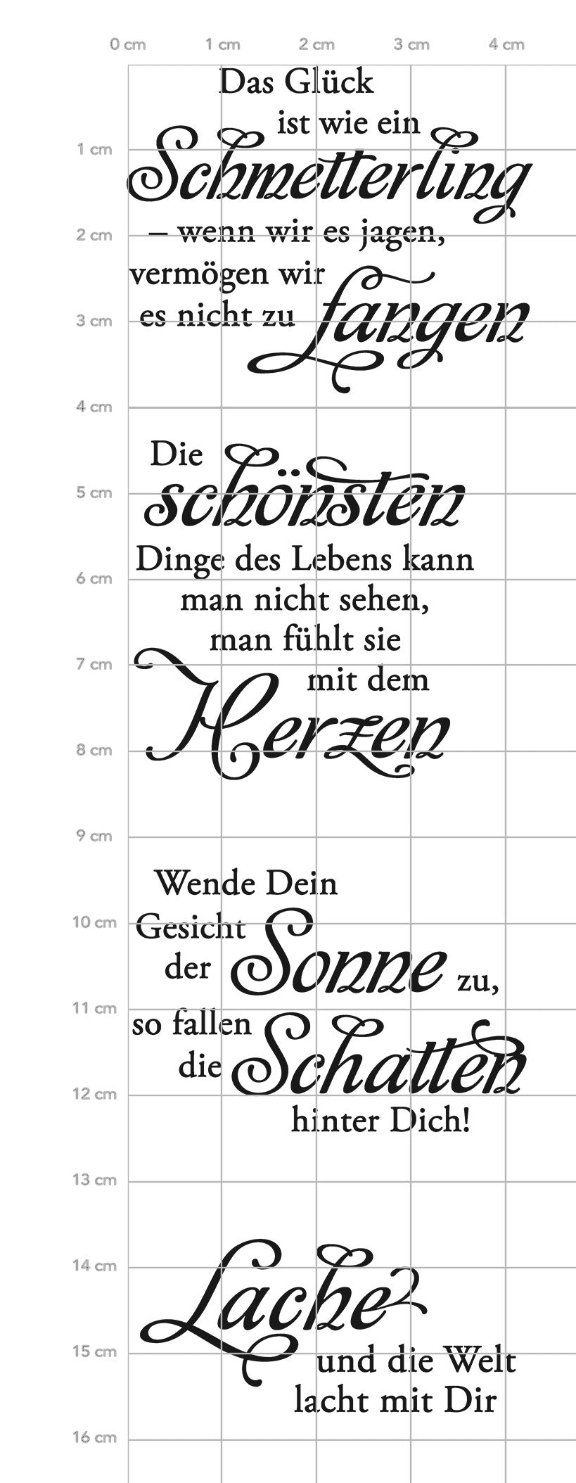 Silikonstempel Sprüche deutsch Motivation & Mut machen Clear Stamps Sprüche KK-0082 Karten-Kunst Clear Stamp Set Weise Worte Glück 