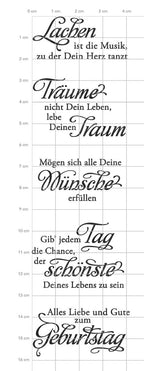 Silikonstempel Sprüche zum Geburtstag Glückwünsche Clear Stamps Spruchstempel Texte deutsch Karten-Kunst Weise Worte