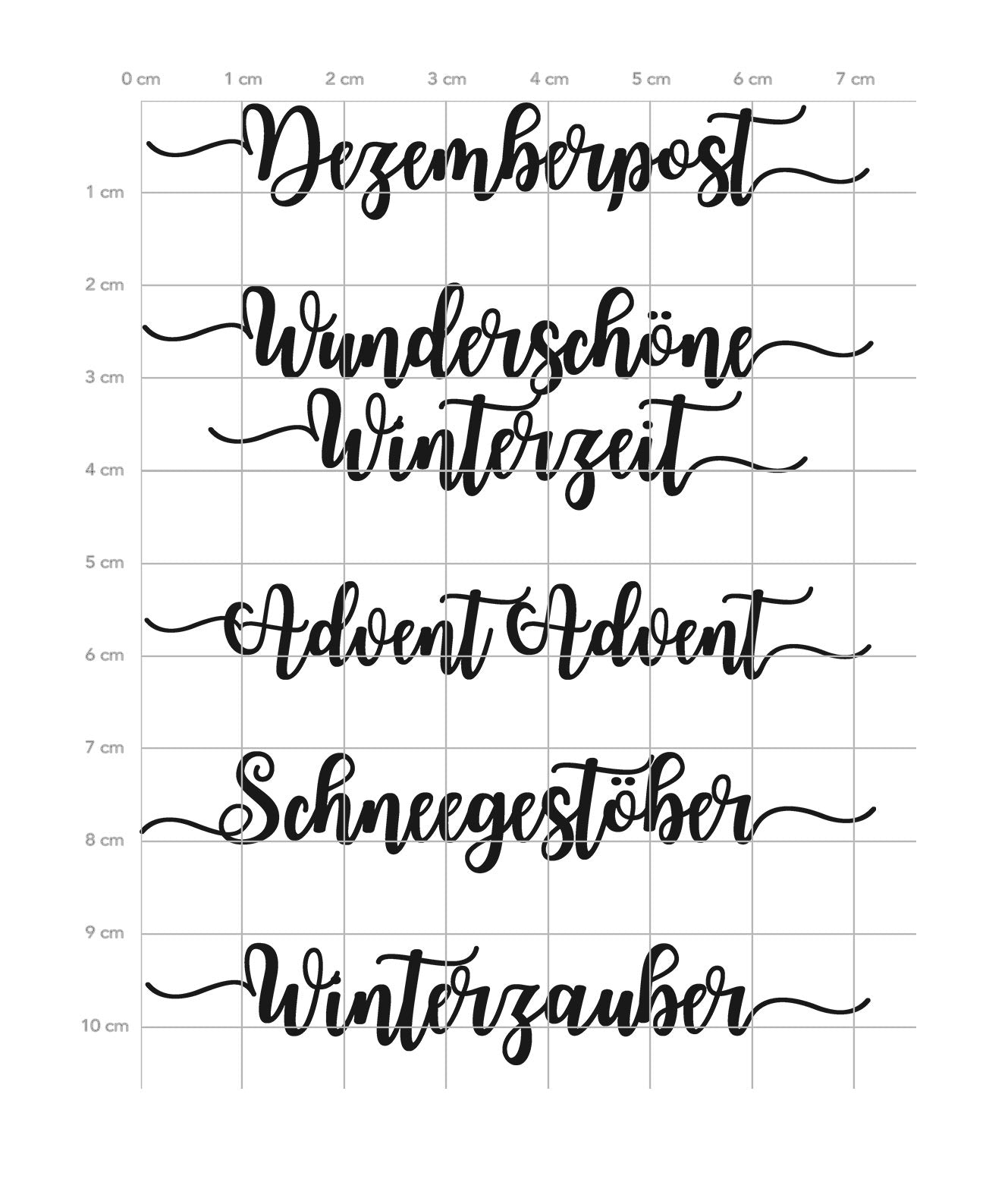 Silikonstempel Sprüche Weihnachten Kalligraphie Text Deutsch Kerzen Clear Stamps Scrapbooking Karten-Kunst Kalligraphie im Dezember KK-0115