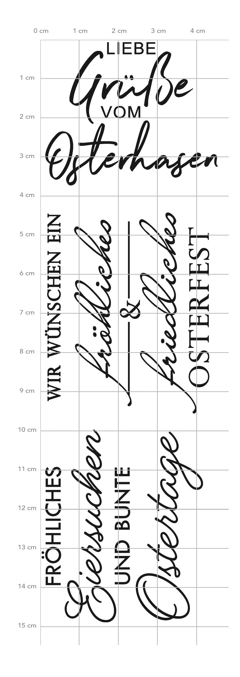 Karten-Kunst Clear Stamps KK-0211 - Spruch-Kombinationen Ostern