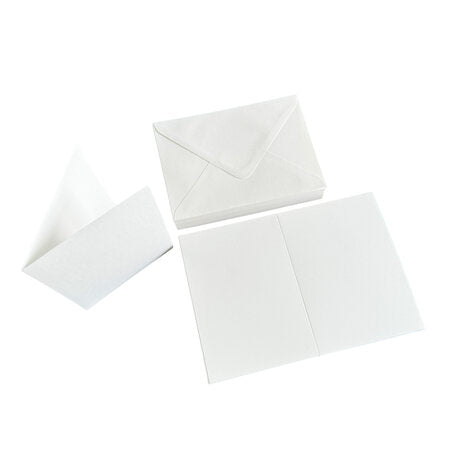 HobbyGros DIN A6 Karten und Umschläge - 50 Stück weiß