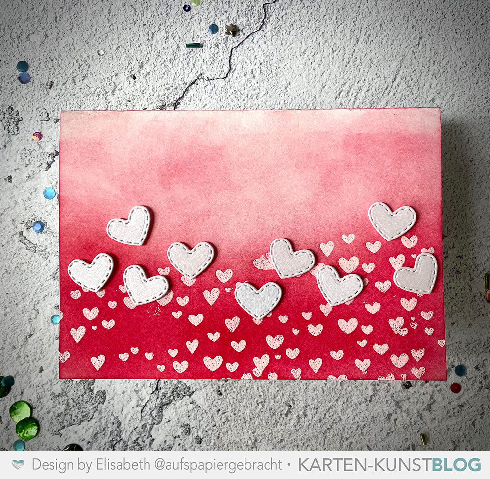 Karten-Kunst Clear Stamps Groß KK-0260 - Von Herzen