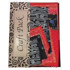 Craft Pack Naturpapier mit Glitter - Rot & Schwarz