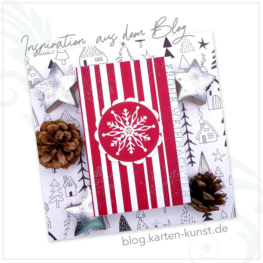 Karten-Kunst Stanzschablone kk-D203 - Randtexte Frohe Weihnachten